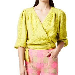 smythe wrap tie top